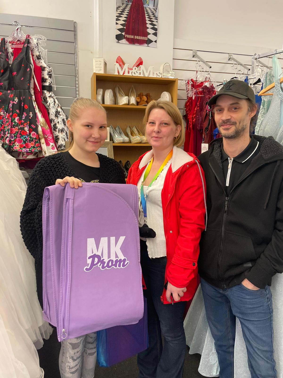 Selecting the perfect prom dress can be a family affair -- a second opinion never hurts, as this family found out at MK Prom in Bletchley, Milton Keynes!