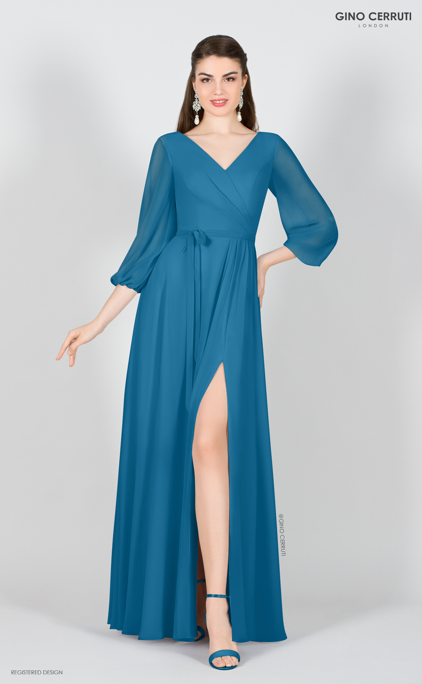The graceful Bianca designer dress by Gino Cerutii, London