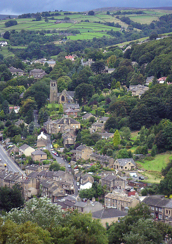 Lovely Holmfirth in West Yorkshire, from where future prom queens travel to MK Prom in Milton Keynes!