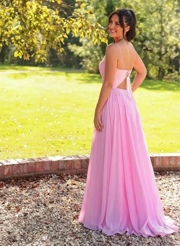 Emma — A-line Prom Dress — Light Pink