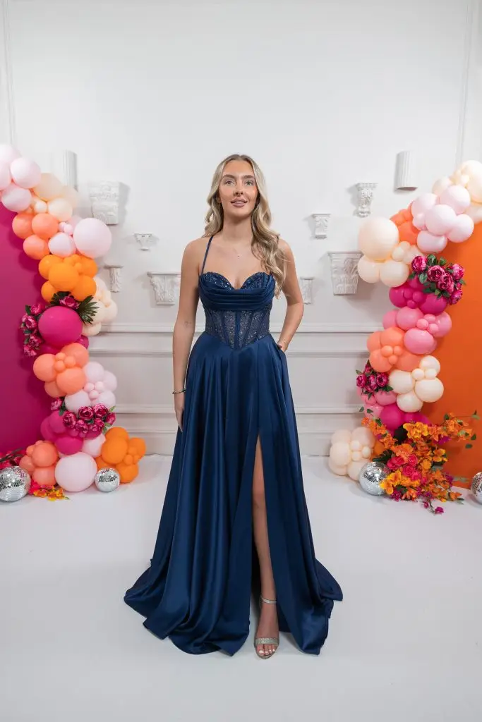 Larissa — A-line Prom Dress — Navy