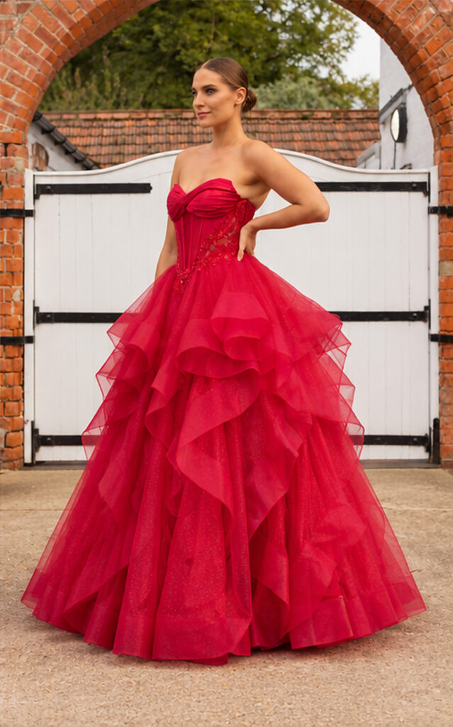 Rosalia — Ballgown Prom Dress — Bright Red