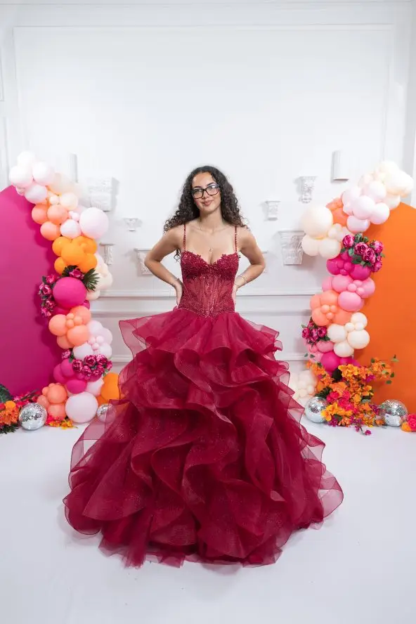 Seraphina — Ballgown Prom Dress — Wine Red