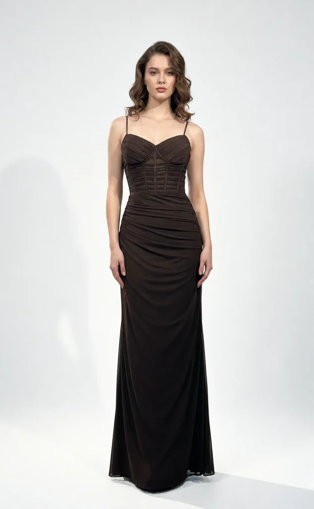 Calia — Column/Sheath Prom Dress — Espresso