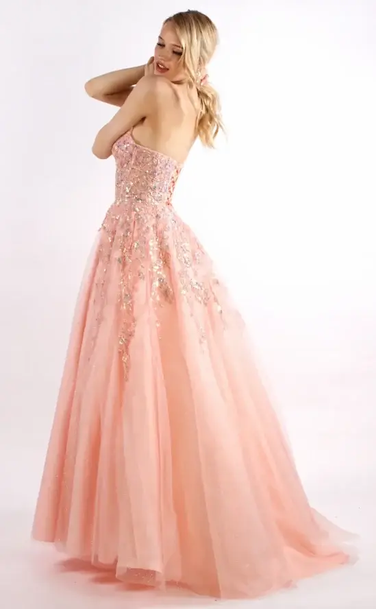Ella — Ballgown Prom Dress — Peach