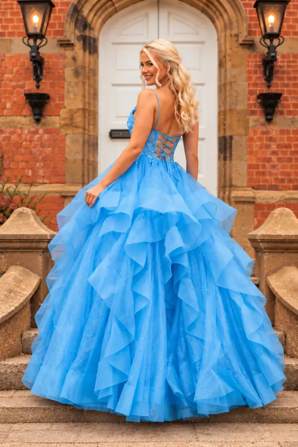 Sallie — Ballgown Prom Dress — Sky